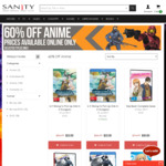60% off Select Anime at Sanity