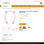 Tronsmart Bunny Ears Bluetooth Headphones With LED Light $9.9 USD (~$13.662 AUD) Delivered @ Focal Price