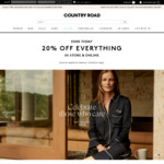 20% off Full Priced Items @ Country Road