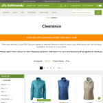 Additional 20% off for Clearance Items - Free Shipping over $100/Free C&C @ Kathmandu