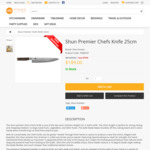 Shun Premier Chefs Knife 25cm for $189 (Was $259) + Free Shipping @ Mega Boutique
