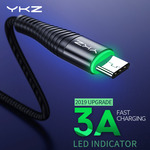 YKZ LED 3A QC 3.0 Braided USB Type-C Cable 0.5m $1.31 US (~$1.92 AU), 1m $1.45 US (~$2.13 AU) @ YKZ AliExpress