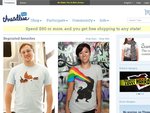 Threadless flat rate international shipping (US$6) when spending $60 or more + 25% discount code