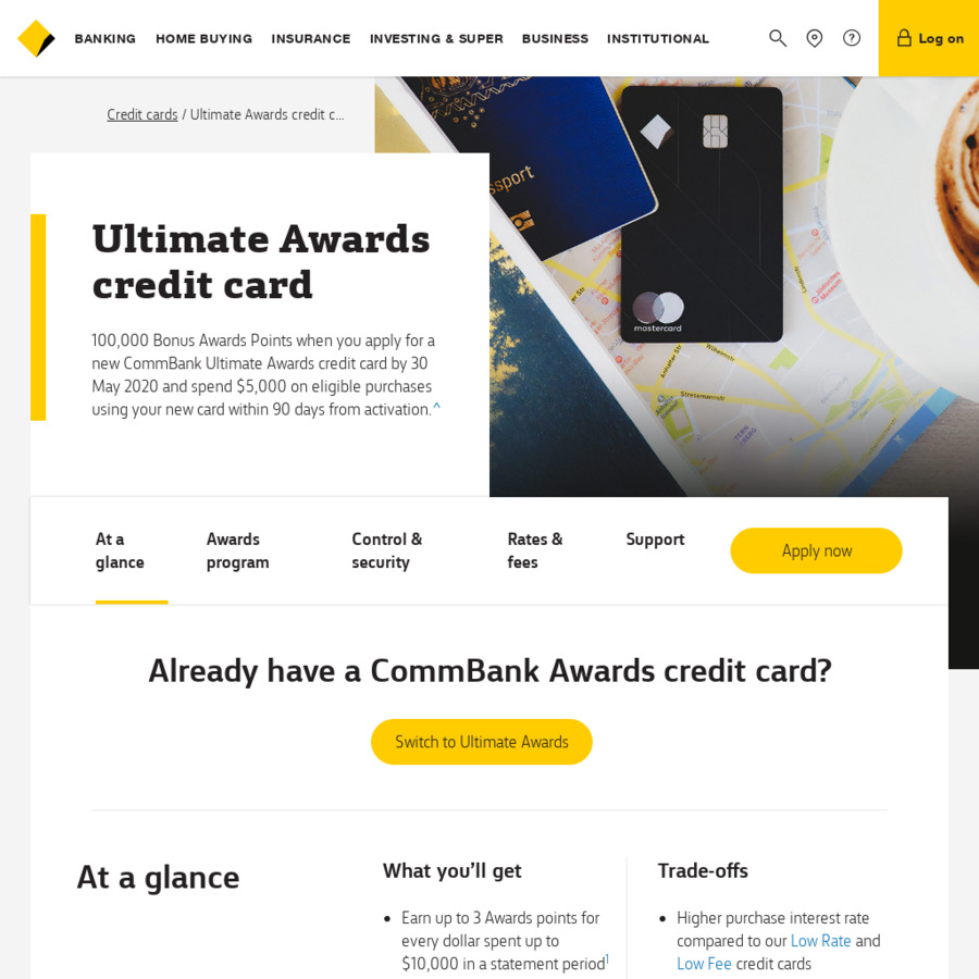 commbank-ultimate-awards-credit-card-bonus-100-000-awards-points