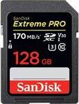 SanDisk Extreme Pro 128GB SDXC Memory Card $58.73 (RRP $149.95) Delivered @ Amazon AU