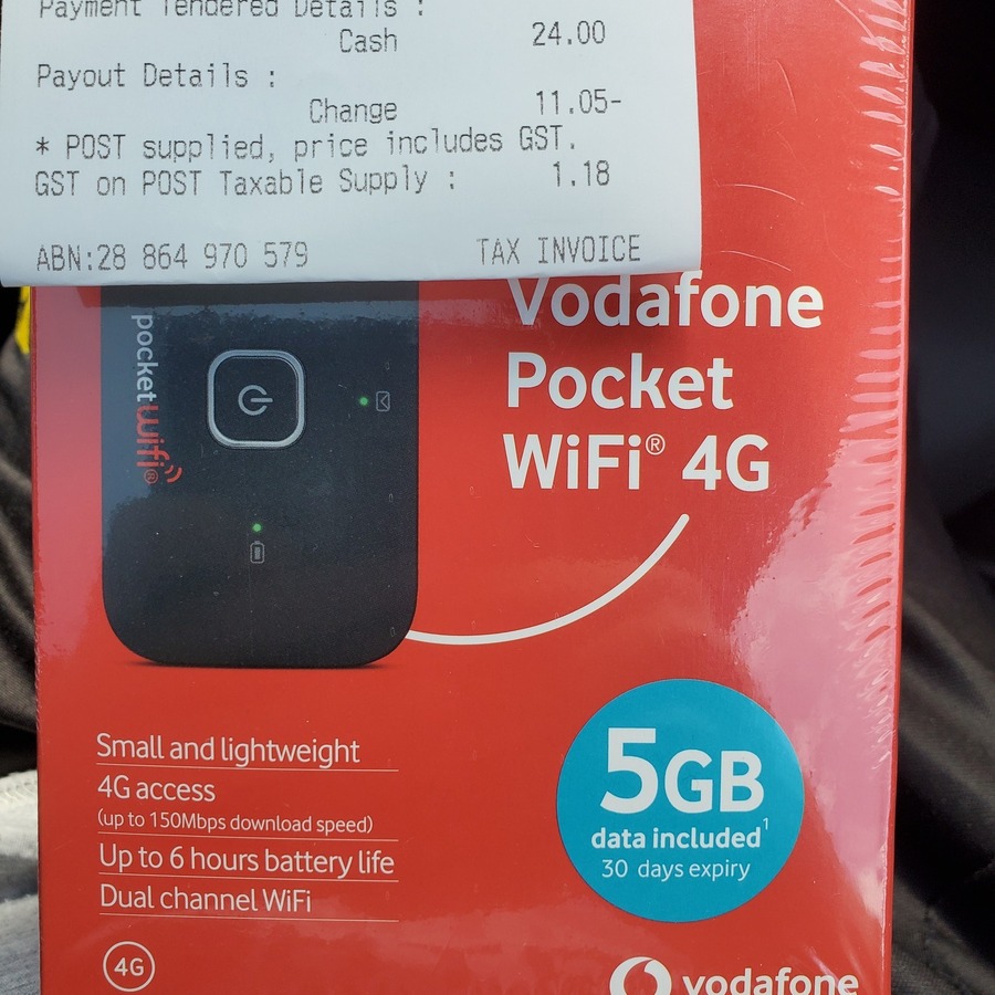 Vodafone Pocket Wi Fi 4g With 5gb Data Included For 10 At Auspost Shop Ozbargain