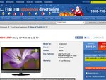 Sharp LC40L650X 40" Full HD LCD TV - $495 + Shipping