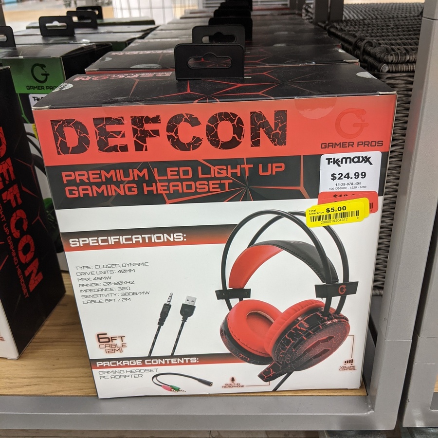 QLD Defcon Premium Gaming Headset 5 Was 24.99 in Store TK