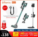 Ultenic U11 Cordless Vacuum Cleaner US$184.25 (~A$246.37) Delivered @ Ultenic Official Store via AliExpress