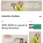 Win a $500 Brosa Furniture Voucher from Fashion Journal
