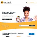 $20 off for First Order (Excludes Prescriptions) + $4.99 Delivery ($0 C&C) @ Packapill (App Required)