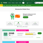 20GB SIM Only Mobile Plan $20/Month for 3 Months (Then $25/Month, New Customers Only) @ Woolworths Mobile