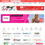 Get $9 Bonus Cashback When Spend $10 or More at Any 5 Stores Each @ ShopBack
