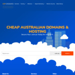 Australian Domain Names $9.98, Web Hosting from $3.95/Month @ Onward