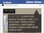 Free Shampoo, Conditioner and Hair Serum Sample Pack from John Frieda Australia