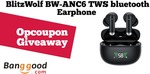 Win a BlitzWolf® BW-ANC6 TWS bluetooth Earphone from Opcoupon | Week 139