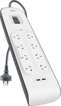 Belkin SurgePlus 8 Outlet 2 USB Surge Protector Powerboard $48.74 @ Bunnings (Pricematch $46.30 @ Officeworks)