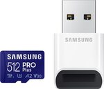 Samsung PRO Plus MicroSD Card 512GB + Reader $86.99 Delivered (Buy 2, Save 5%) @ Amazon US via AU