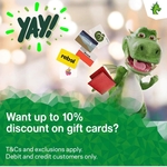 Up to 10% off eGift Card @ St George Bank (Consumer Credit and Eligible Debit Card Customers Only)
