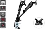 Kogan Full Motion Gas Spring Dual Monitor Mount with USB Ports 17"-32" $34.99 + Delivery ($0 with First) @ Kogan