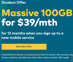 Optus Choice Plus Medium SIM Only Plan: 100GB $39/Month for 12 Months (Then $59) - Tertiary Students, New Services Only @ Optus