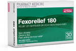 30x Fexorelief 180mg + Bonus Item of Ibuprofen or Cetirizine or Aspirin $9.99 Delivered @ PharmacySavings