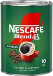 Nescafe Blend 43 Espresso Instant Coffee 500g Tin $18 ($16.20 S&S) + Delivery ($0 with Prime/ $59 Spend) @ Amazon AU