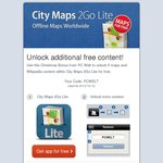 City Maps 2Go Lite for iOS - Additional 3 Maps for Free - Expires 14/12/2012