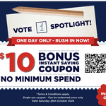 $10 Voucher No Minimum Spend (Membership Required, In-Store Only) @ Spotlight