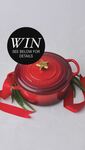 Win a Le Creuset Cerise Cast Iron Round 24cm Casserole with Gold Star Knob Valued at $650 from Minimax