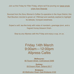 [VIC, NSW, QLD] Free Coffee Friday 14th March 9am-12pm @ Allpress Cafes (Various Locations)