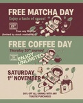 [VIC] Free Matcha 25/10, Free Coffee 30/10, 50% off Drinks with Toastie Purchase 1/11 @ Phined Coffee, North Melbourne