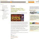 2-4-1 Tickets to Soweto Gospel Choir Events across Melbourne