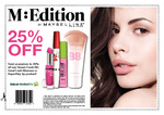 25% off Any Maybelline Dream Fresh BB, Great Lash Mascara or SuperStay Lip Product at Woolworths