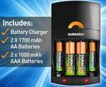 Duracell All-in-One Battery Charger (Inc. 2 X AA & 2 X AAA) $16.90 Delivered @ COTD