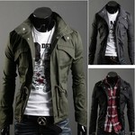 Men's Casual Cotton Long Sleeve Jacket, 35% off, USD $18.84 + Free Shipping