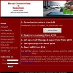 Royal Accounting and Taxation, Tax Return from $35 (after $14 Cash Back)
