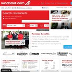 50% OFF ALL Memberships / ONE Day Only / from $14.50 for 3months / Eat Half Price with Lunchalot