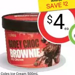 Coles Ice Cream Varieties 500ml Was $6.51, Now $4.00 Again!