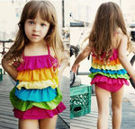 Girl Rainbow Swimsuit Swimwear Only $17.50 Free Postage AU Wide Limited Stock Left