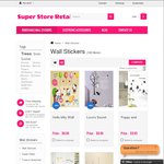 10% off Removable Wall Stickers @ Super Store Retail - Sale Extended