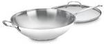 Cuisinart Stainless 35.5cm Stir-Fry Pan with Glass Cover $57.15 USD DELIVERED @ Amazon