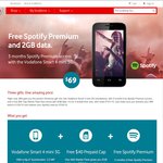 Vodafone Smart 4 Mini + $40 Starter Pack + 3 Months Free Spotify Premium Access - $69