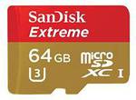 SanDisk Extreme 64GB UHS-I/U3 Micro SDXC Memory Card USD $34.99 Plus USD $5.05 Shipping @Amazon