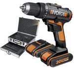 Worx 20V Li-Ion Cordless Drill Driver with 158 Accessories $114-after $30 Cashback+EDR25@Masters