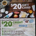$20 Credit @ Aussie Farmers Direct (New Customers)