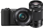 Sony Alpha A5100 Twin Kit Lens 16-50mm PZ OSS + 55-210mm F/3.5-5.6 @ Camera House $599