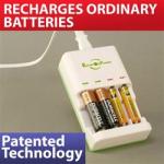 TOPBUY Alkaline Battery Recharger $29.95! Charges Ordinary & Rechargable AA AAA STEAL OFTHE DAY