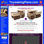 Free Woodmaking Plan for a Mercedes Lorry Truck at Toymakingplans.com