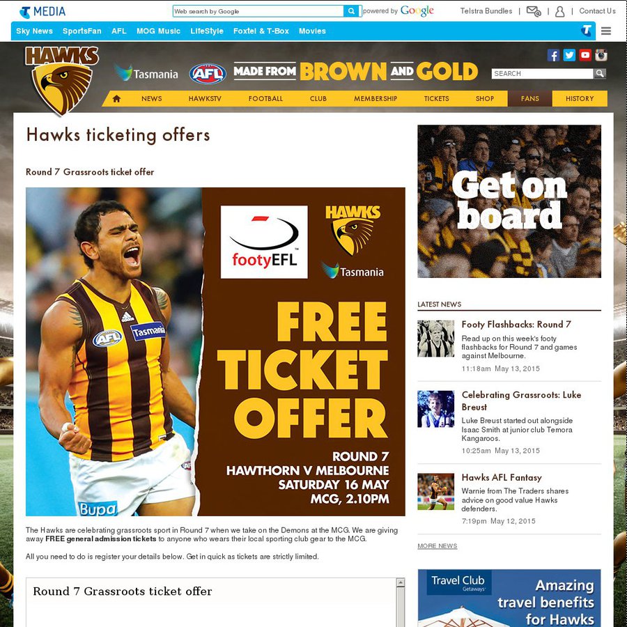 Free AFL Tickets, Hawthorn Vs. Melbourne, May 16, MCG (Should Wear Any ...